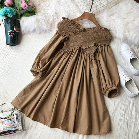 Image of New Sexy Strapless White Dress V-neck Padded Stretchy Back Women Summer Off-shoulder Fairy Mini Vestidos hollow lace V-neck back